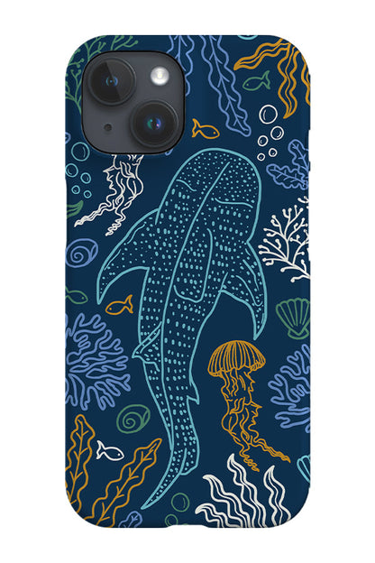 RoyalCovers.uk - Whale Shark Coral Reef Phone Case (Navy Multicolour)