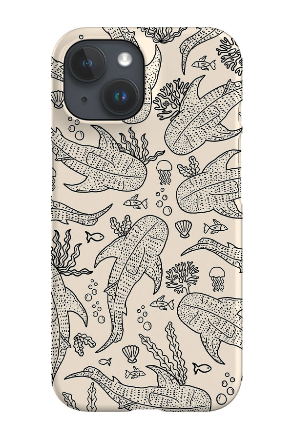 RoyalCovers.uk - Whale Shark Scatter Coral Reef Phone Case (Cream)