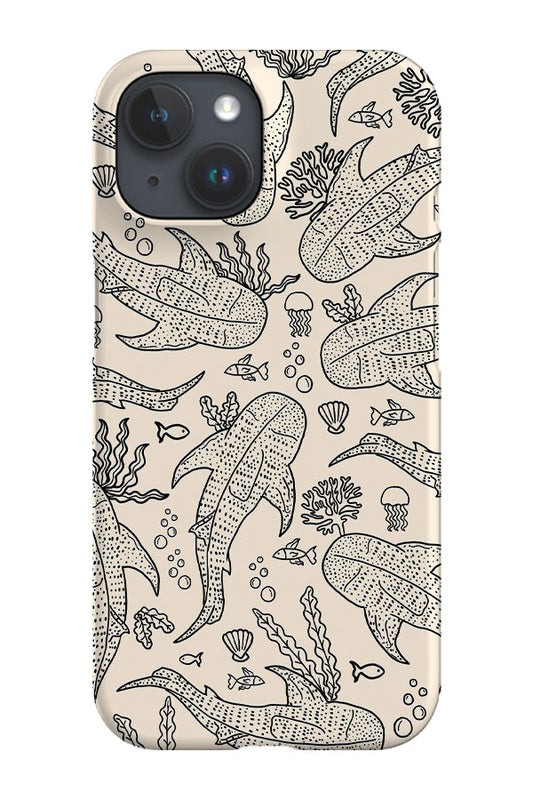 RoyalCovers.uk - Whale Shark Scatter Coral Reef Phone Case (Cream)