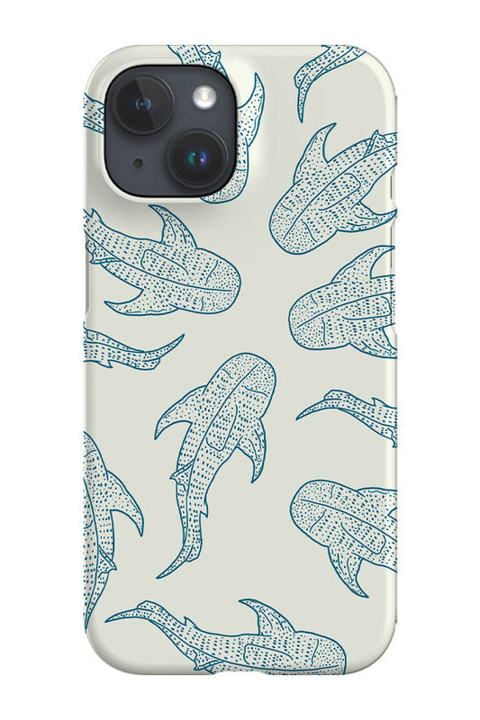 RoyalCovers.uk - Whale Shark Scatter Phone Case (Beige Blue)