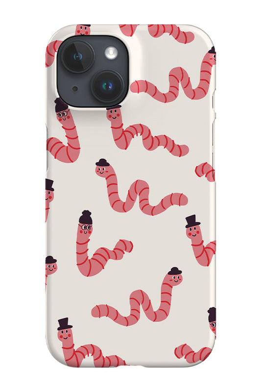 RoyalCovers.uk - Worms With Hats Scatter Phone Case (Beige)