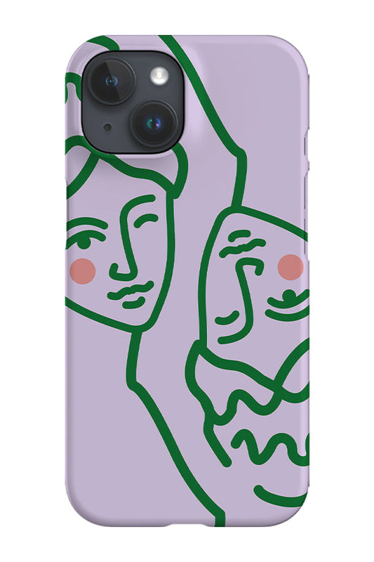 RoyalCovers.uk - Ancient Greek Mythology Faces Phone Case (Lilac Green)