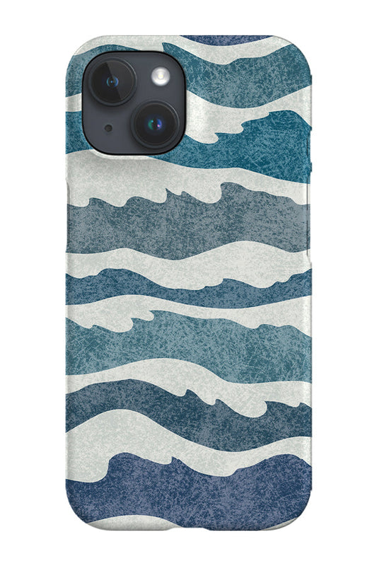 RoyalCovers.uk - Textured Ocean Waves by Denes Anna Design Phone Case (Blue)