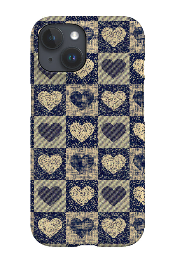 RoyalCovers.uk - Textured Valentine Love Hearts by Denes Anna Design Phone Case (Blue)