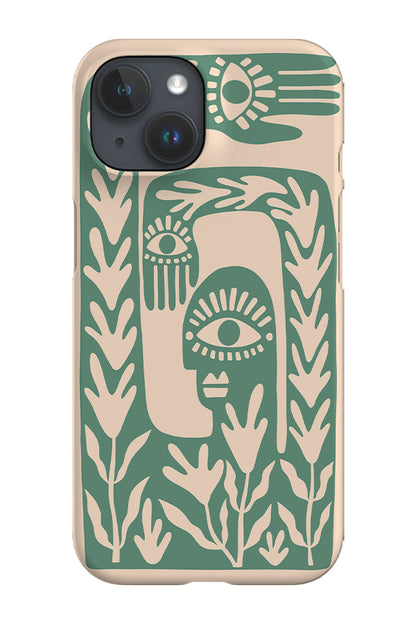 RoyalCovers.uk - Abstract Face Phone Case (Mint)