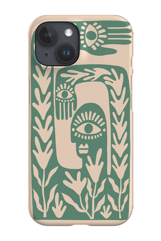 RoyalCovers.uk - Abstract Face Phone Case (Mint)