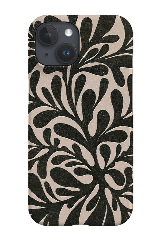 RoyalCovers.uk - Abstract Plant Phone Case (Beige Black)