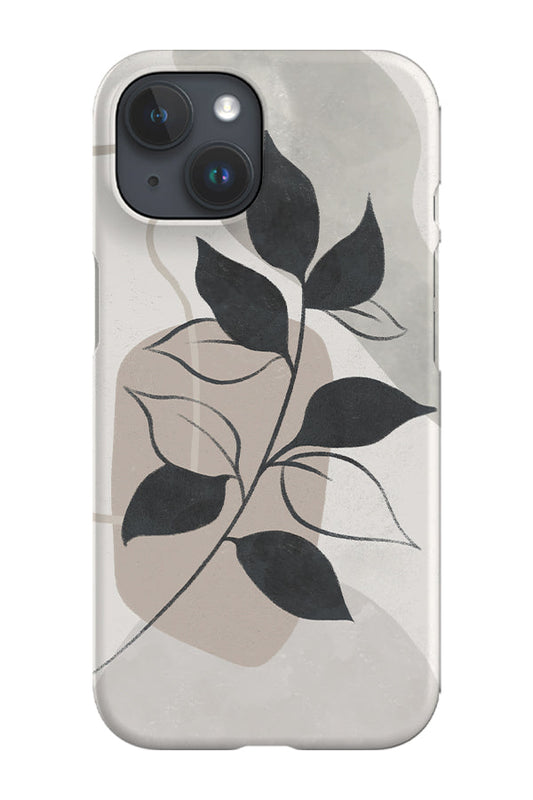 RoyalCovers.uk - Abstract Plant Shapes Phone Case (Grey Black)