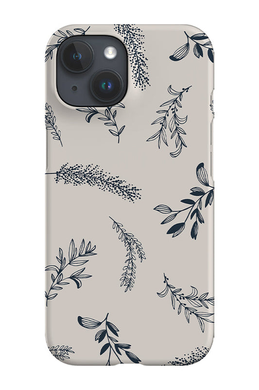RoyalCovers.uk - Botanical Flowers Line Art Phone Case (Off White)