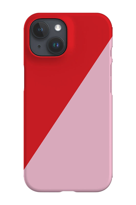 RoyalCovers.uk - Colour Block Diagonal Phone Case (Pink Red)