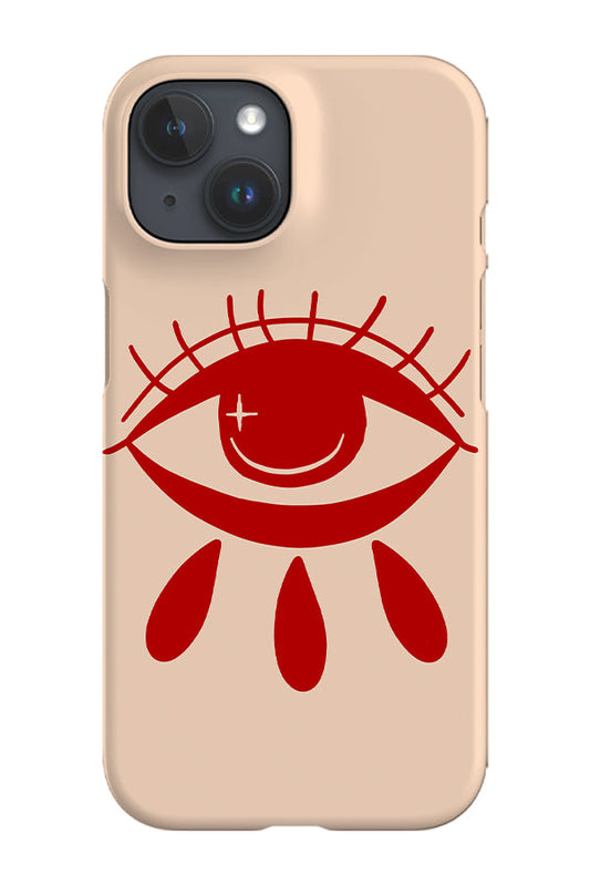 RoyalCovers.uk - Bohemian Abstract Eye Phone Case (Off White Red)