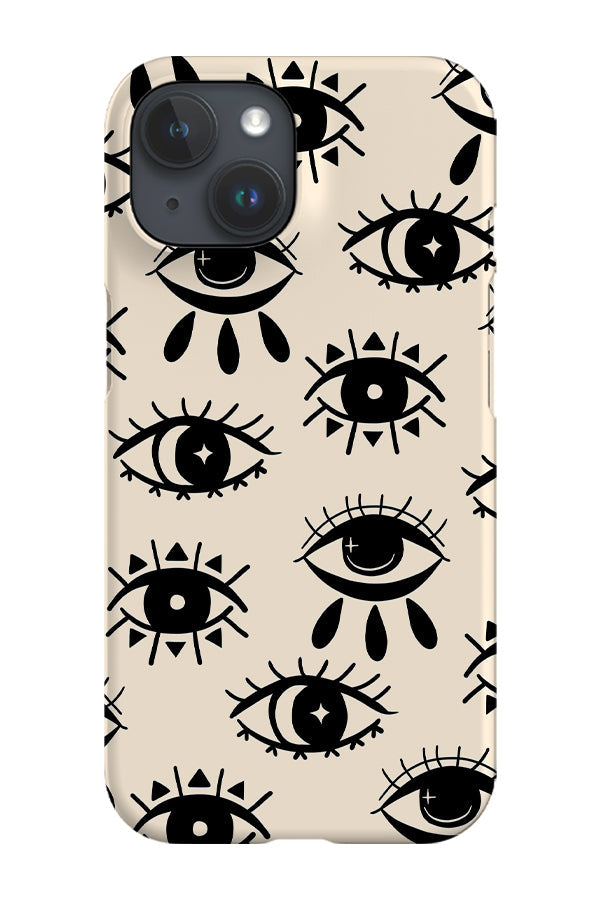 RoyalCovers.uk - Bohemian Abstract Eye Scatter Phone Case (Cream)