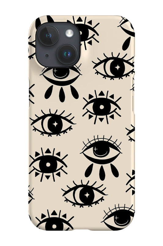 RoyalCovers.uk - Bohemian Abstract Eye Scatter Phone Case (Cream)