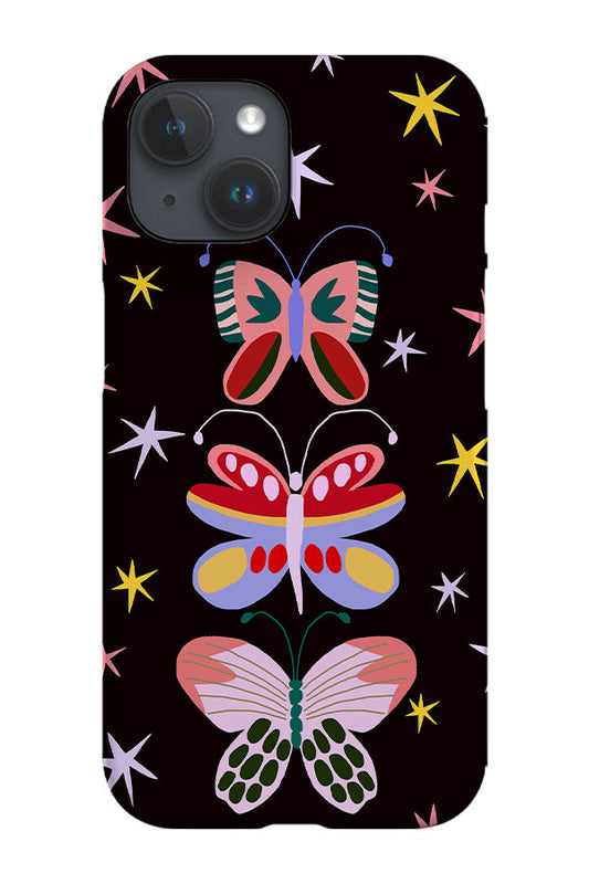 RoyalCovers.uk - Butterfly Placement Stars Phone Case (Peach Black)