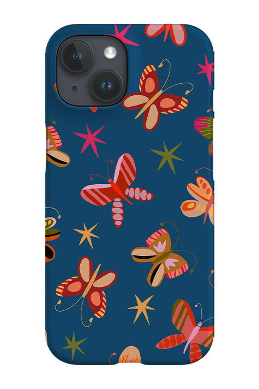 RoyalCovers.uk - Butterfly Scatter Phone Case (Burgundy Teal)
