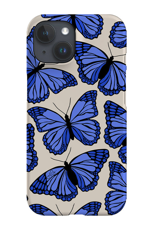RoyalCovers.uk - Butterfly Scatter Phone Case (Electric Blue)