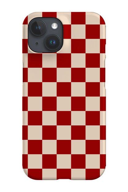 RoyalCovers.uk - Check Pattern Phone Case (Beige Red)