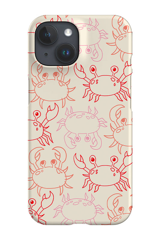RoyalCovers.uk - Crab Doodle Stripe Phone Case (Pink Multi)