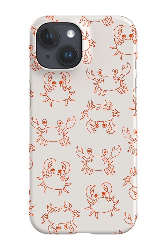 RoyalCovers.uk - Crab Doodle Scatter Phone Case (Orange)