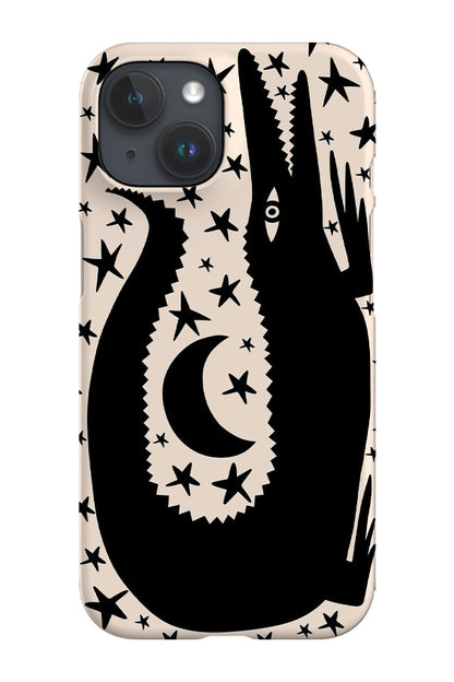 RoyalCovers.uk - Croc & Moon Phone Case (Peach Black)