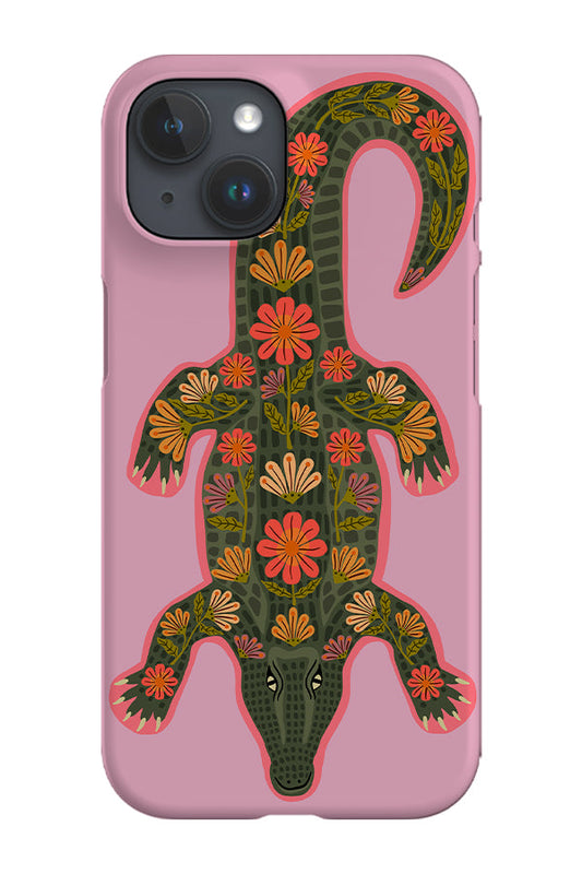 RoyalCovers.uk - Crocodile Floral Phone Case (Pink)
