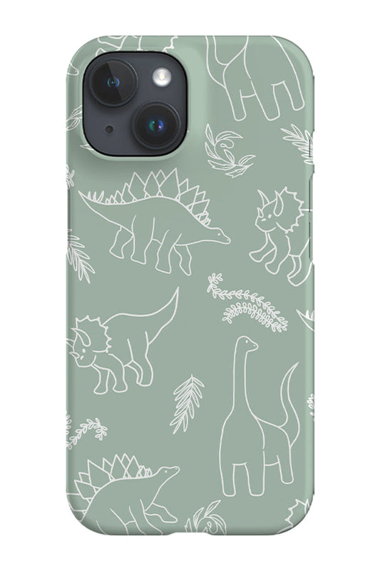 RoyalCovers.uk - Dinosaur Line Art Phone Case (Mint)