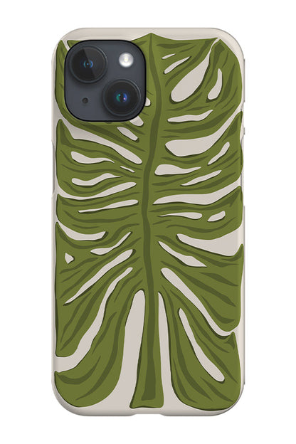 RoyalCovers.uk - Detailed Monstera Phone Case (Off White)