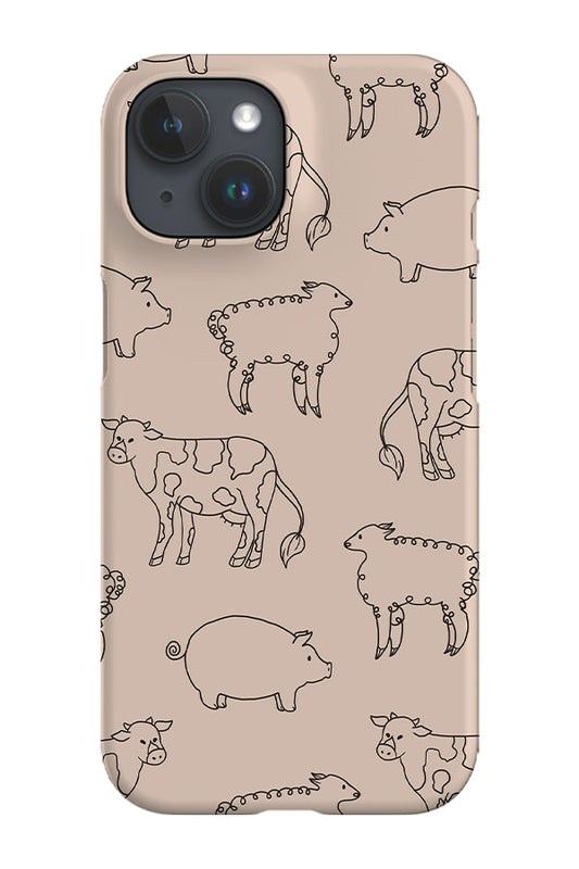 RoyalCovers.uk - Farm Animals Phone Case (Peach)