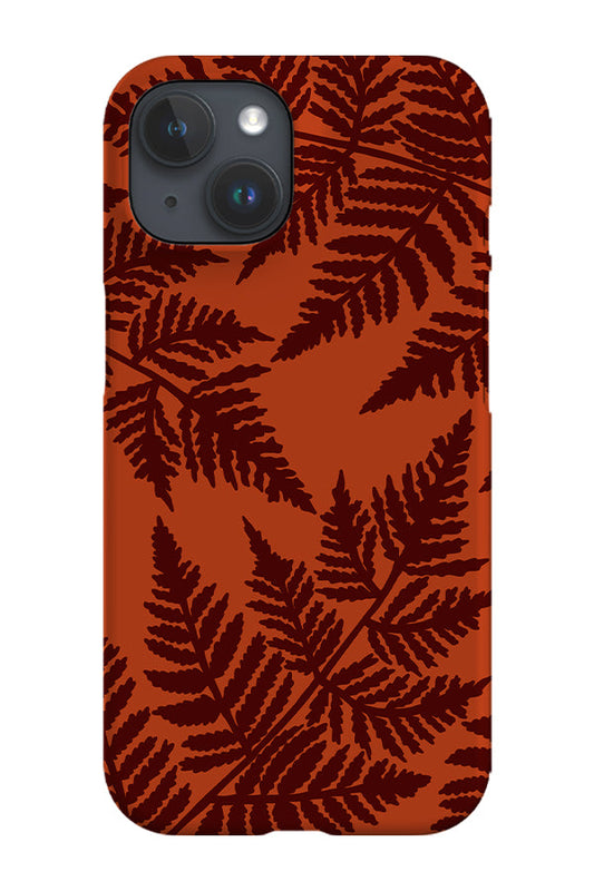 RoyalCovers.uk - Fern Oversized Bold Scatter Phone Case (Orange Dark Red)