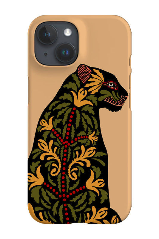 RoyalCovers.uk - Floral Panther Up-Close Phone Case (Cream)