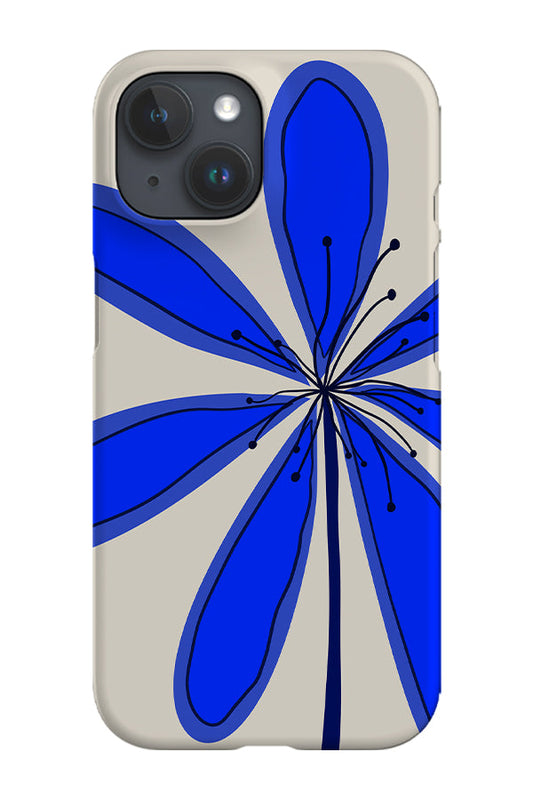 RoyalCovers.uk - Flower Oversized Placement Phone Case (Blue & Off White)
