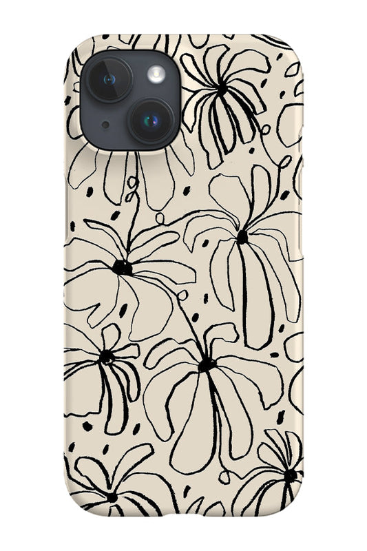 RoyalCovers.uk - Flowerscape Line Drawing Phone Case (Black)