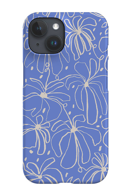 RoyalCovers.uk - Flowerscape Line Drawing Phone Case (Cornflower)