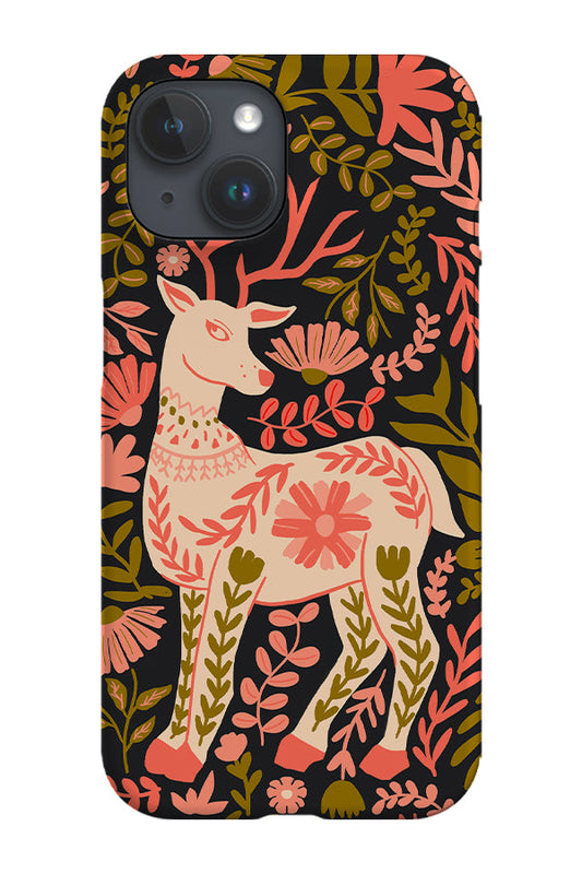 RoyalCovers.uk - Scandinavian Folk Deer Phone Case (Black)