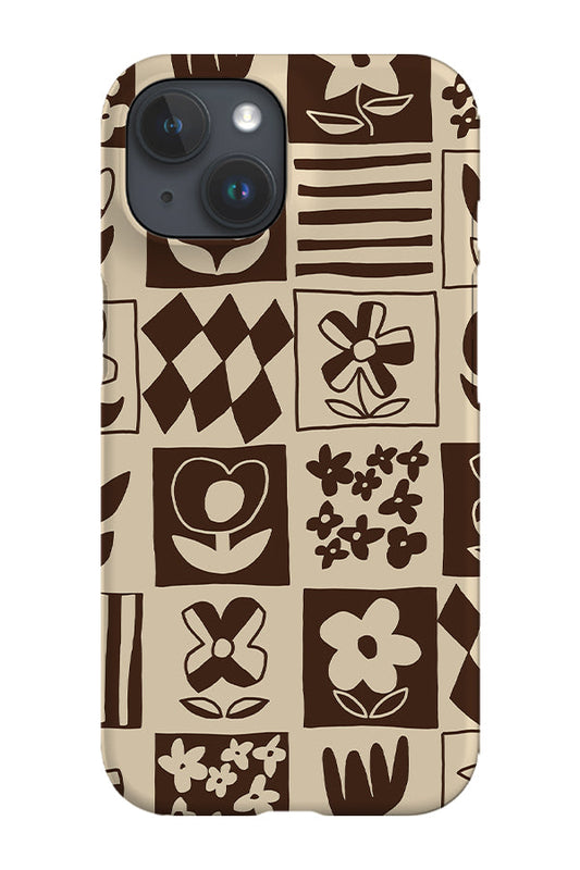 RoyalCovers.uk - Four Flower Tile Multi Phone Case (Chocolate Cream)