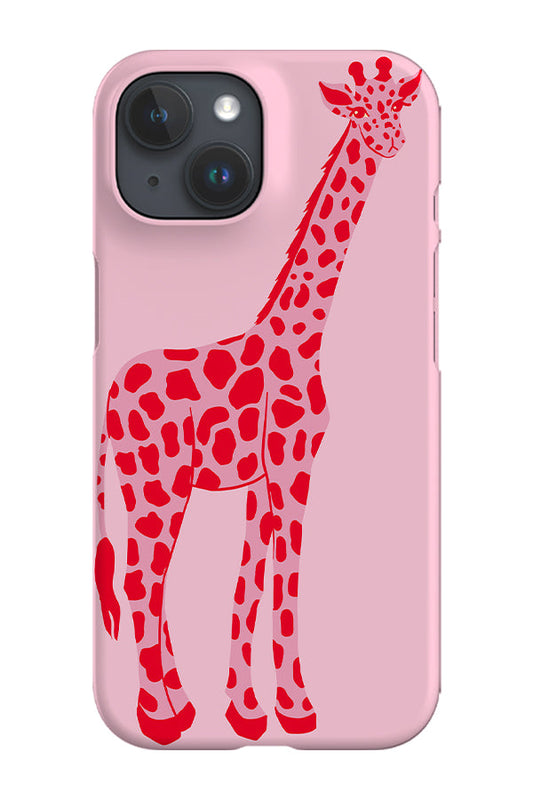 RoyalCovers.uk - Minimal Giraffe Phone Case (Pink Red)