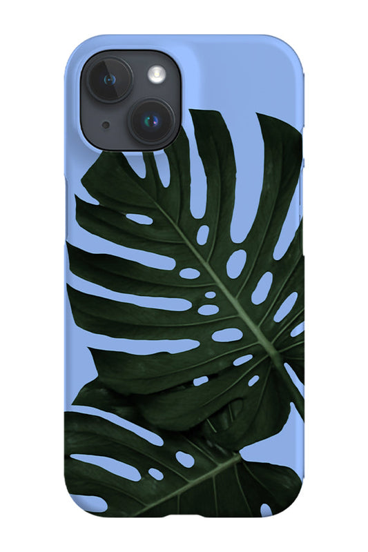 RoyalCovers.uk - Green Monstera Palm Phone Case (Blue)