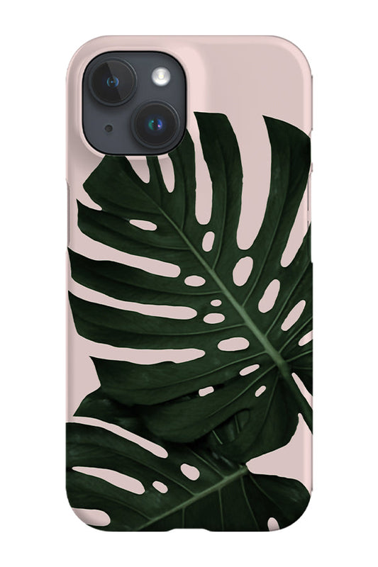 RoyalCovers.uk - Green Monstera Palm Phone Case (Peach)