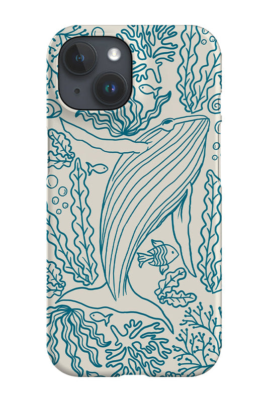 RoyalCovers.uk - Humpback Whale Coral Reef Placement Phone Case (Beige Blue)