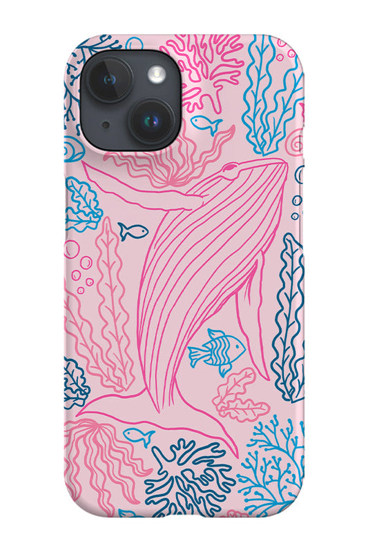 RoyalCovers.uk - Humpback Whale Coral Reef Placement Phone Case (Pink Blue)