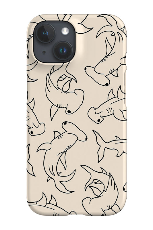 RoyalCovers.uk - Hammerhead Shark Scatter Phone Case (Cream)
