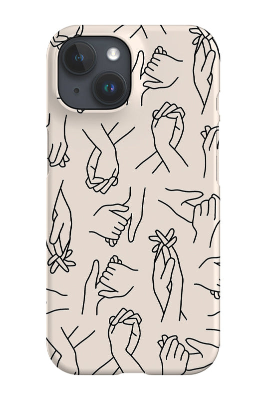 RoyalCovers.uk - Hand Connection Line Art Phone Case (Beige)