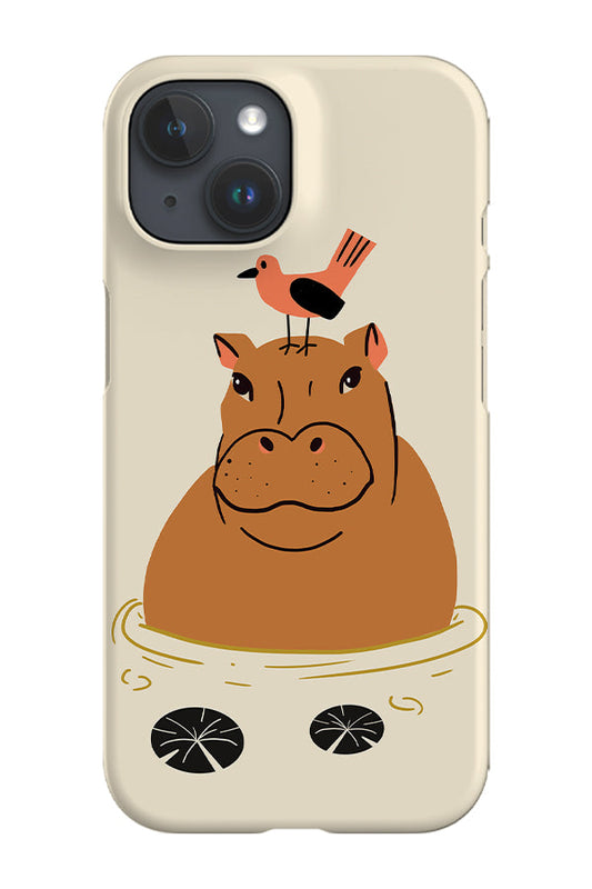 RoyalCovers.uk - Hippo and Bird Phone Case (Neutrals)