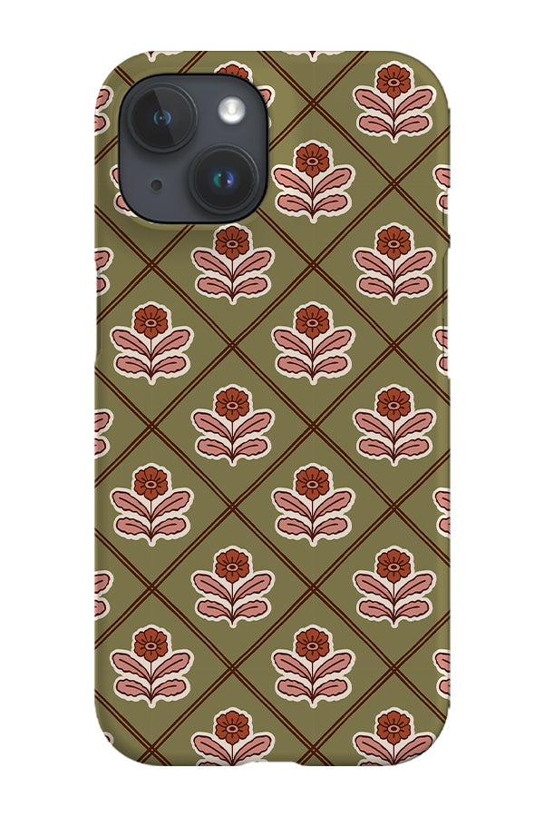RoyalCovers.uk - Floral Block Print by Kayla Ann Phone Case (Green)