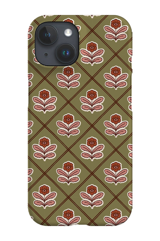 RoyalCovers.uk - Floral Block Print by Kayla Ann Phone Case (Green)