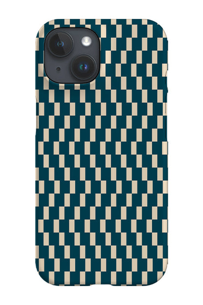 RoyalCovers.uk - Geo Stripe by Kayla Ann Phone Case (Beige Blue)