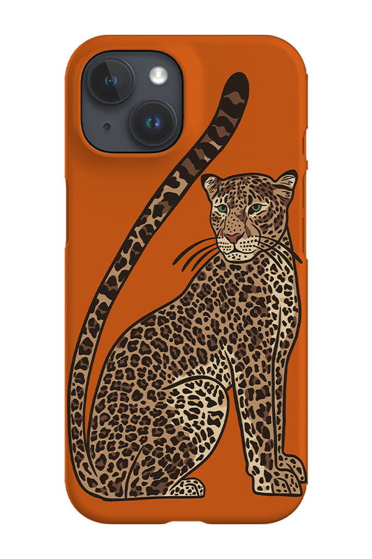 RoyalCovers.uk - Leopard Sitting Phone Case (Orange)