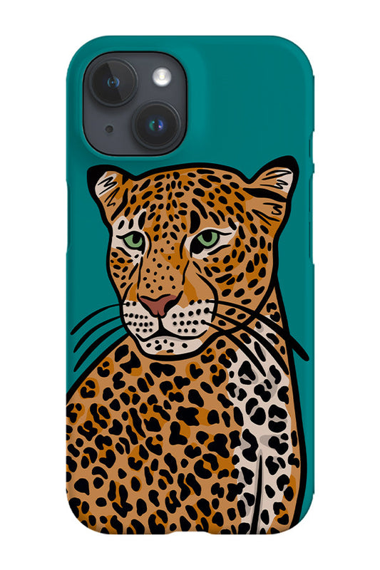 RoyalCovers.uk - Leopard Up-Close Phone Case (Turquoise)