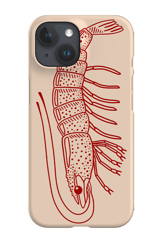 RoyalCovers.uk - Line Art Shrimp Phone Case (Red White)