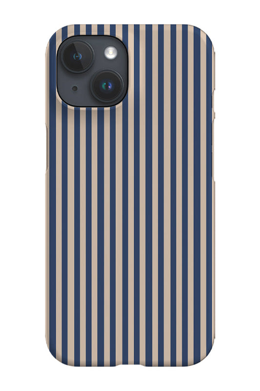 RoyalCovers.uk - Line Study Stripes Phone Case (Indigo Blue Beige)